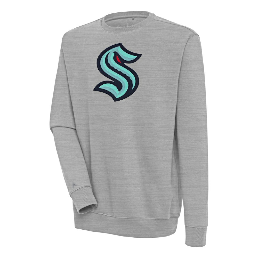 NHL Heather Gray Seattle Kraken Antigua Victory Pullover Sweatshirt