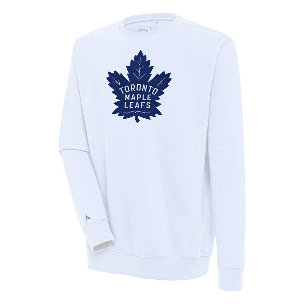 NHL White Toronto Maple Leafs Antigua Victory Pullover Sweatshirt