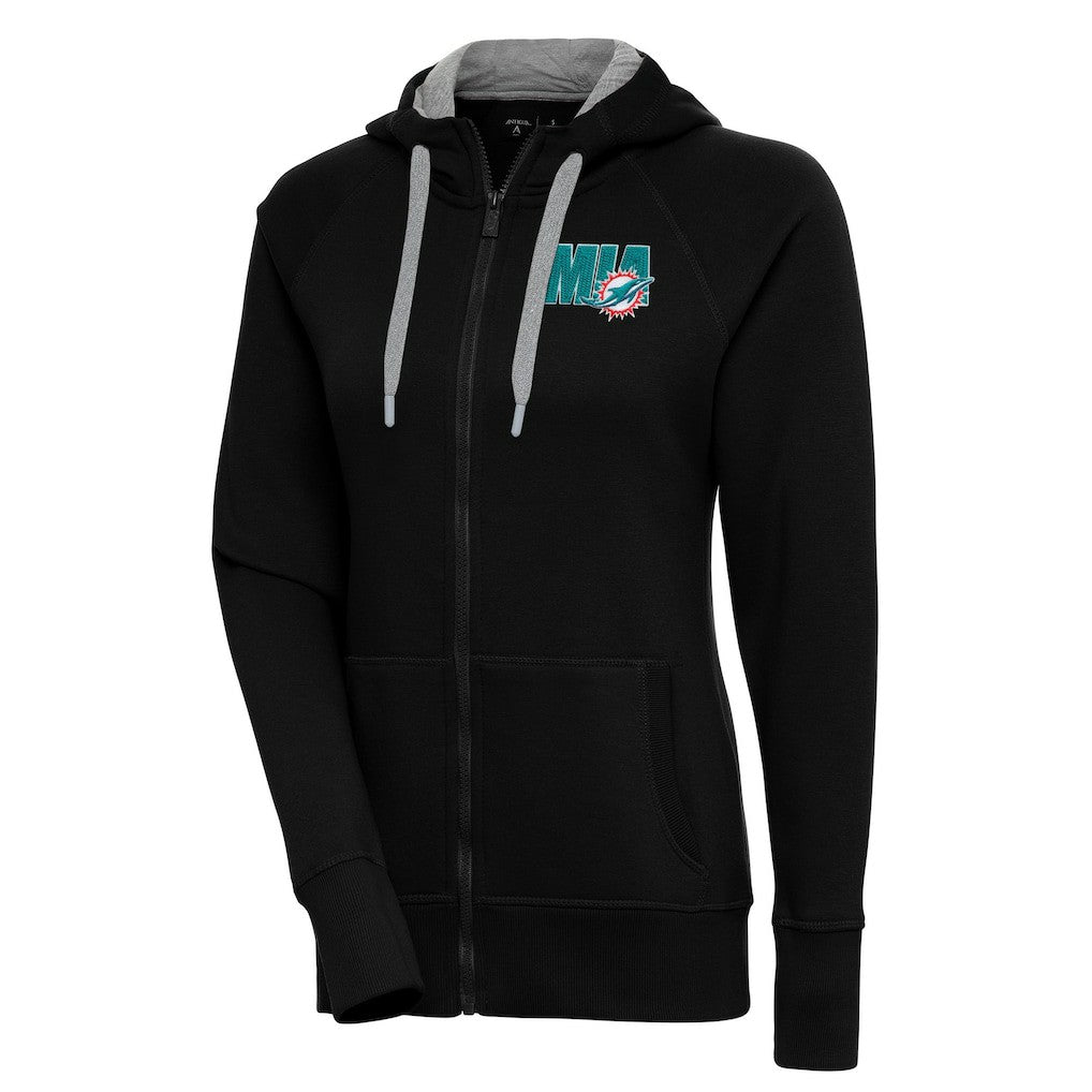 Antigua Women's Victory Full-Zip Hoodie - Miami Dolphins