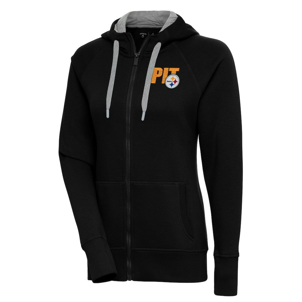 Antigua Women's Victory Full-Zip Hoodie - Pittsburgh Steelers
