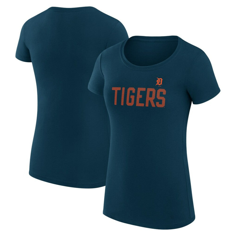 MLB Detroit Tigers G-III 4Her by Carl Banks Women's Super-Slim Fit Lightweight Dot Print T-Shirt