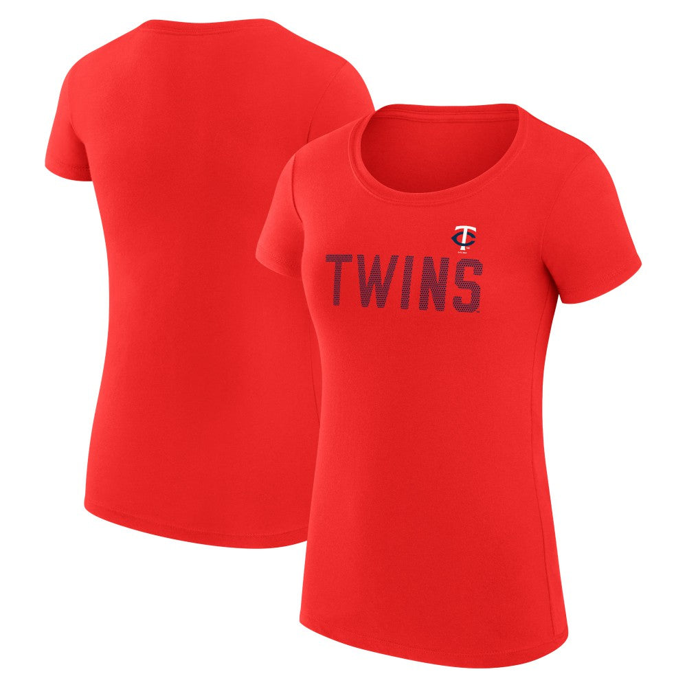 MLB Minnesota Twins G-III 4Her by Carl Banks Women's Super-Slim Fit Lightweight Dot Print T-Shirt