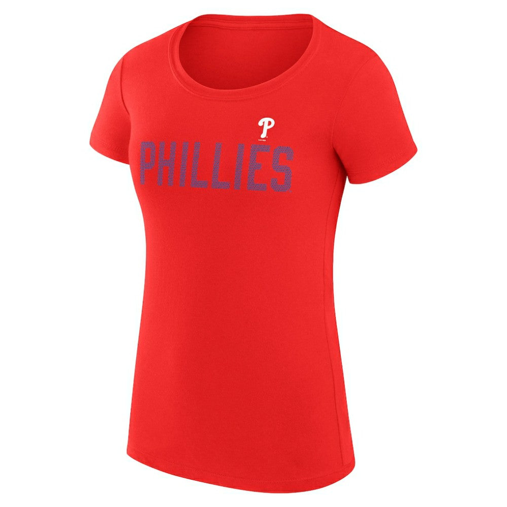 MLB Philadelphia Phillies G-III 4Her by Carl Banks Women's Super-Slim Fit Lightweight Dot Print T-Shirt