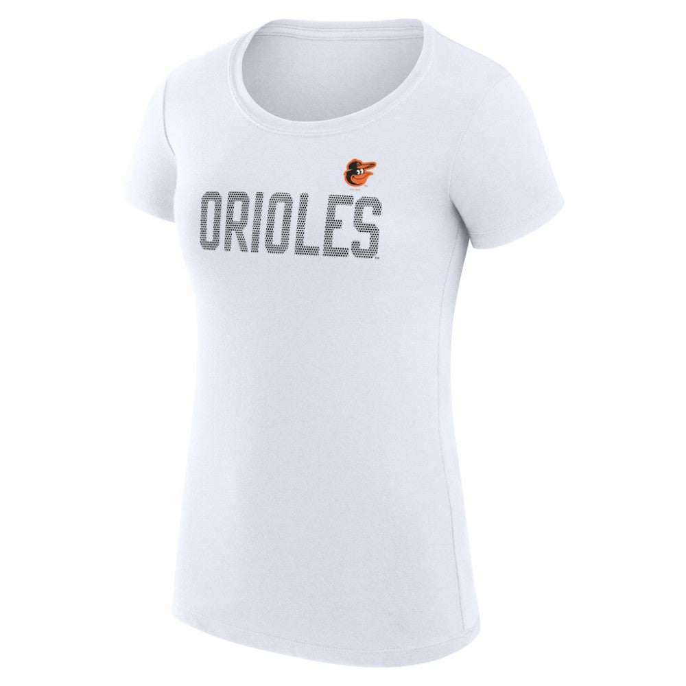 MLB Baltimore Orioles G-III 4Her by Carl Banks Women's Super-Slim Fit Lightweight Dot Print T-Shirt