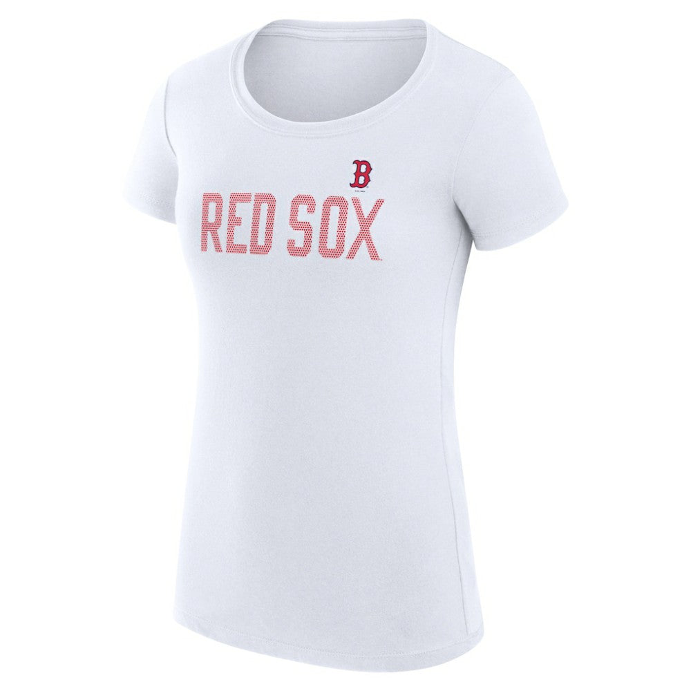 MLB Boston Red Sox G-III 4Her by Carl Banks Women's Super-Slim Fit Lightweight Dot Print T-Shirt