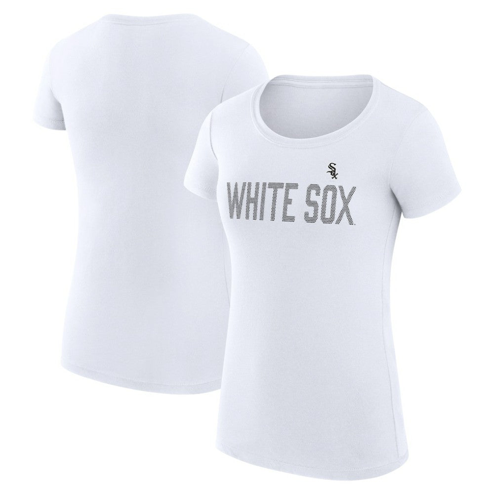 MLB Chicago White Sox G-III 4Her by Carl Banks Women's Super-Slim Fit Lightweight Dot Print T-Shirt