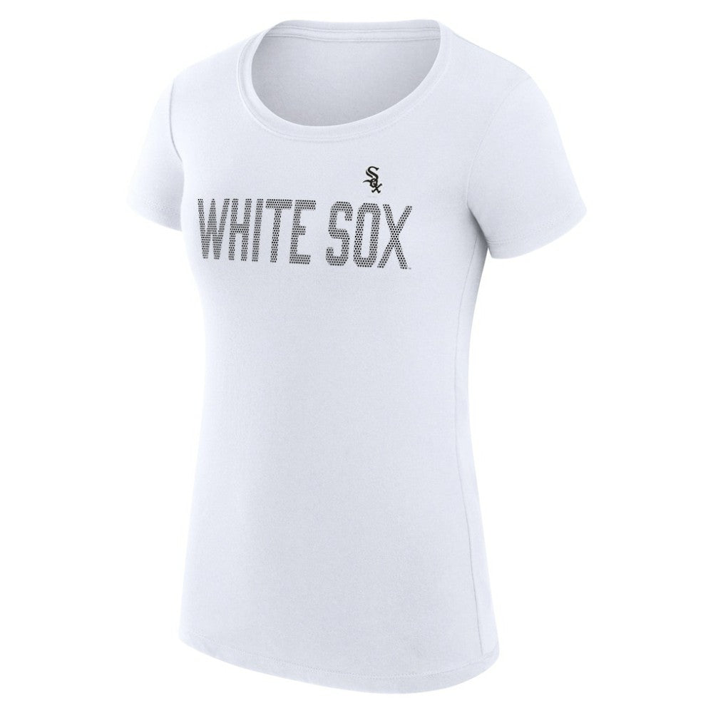 MLB Chicago White Sox G-III 4Her by Carl Banks Women's Super-Slim Fit Lightweight Dot Print T-Shirt