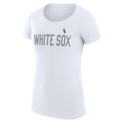MLB Chicago White Sox G-III 4Her by Carl Banks Women's Super-Slim Fit Lightweight Dot Print T-Shirt