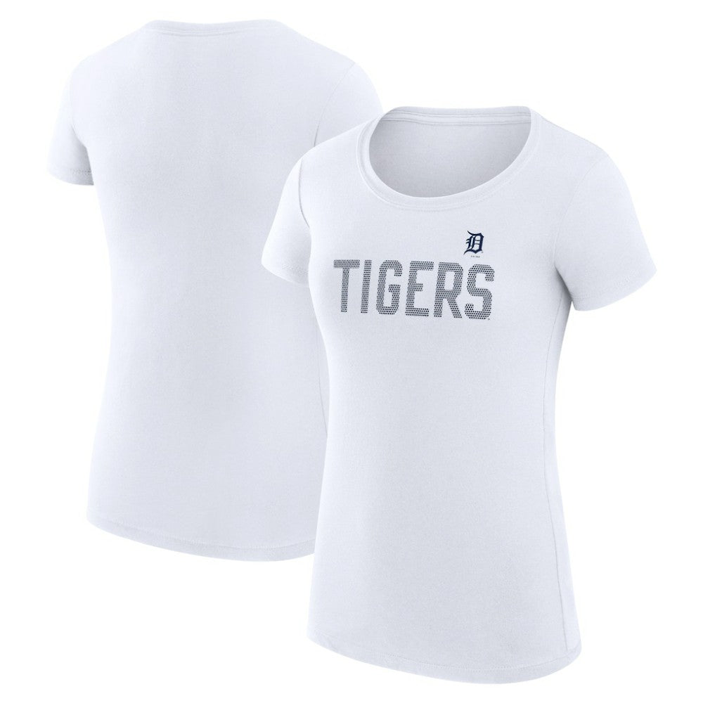 MLB Detroit Tigers G-III 4Her by Carl Banks Women's Super-Slim Fit Lightweight Dot Print T-Shirt
