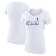 MLB Los Angeles Dodgers G-III 4Her by Carl Banks Women's Super-Slim Fit Lightweight Dot Print T-Shirt