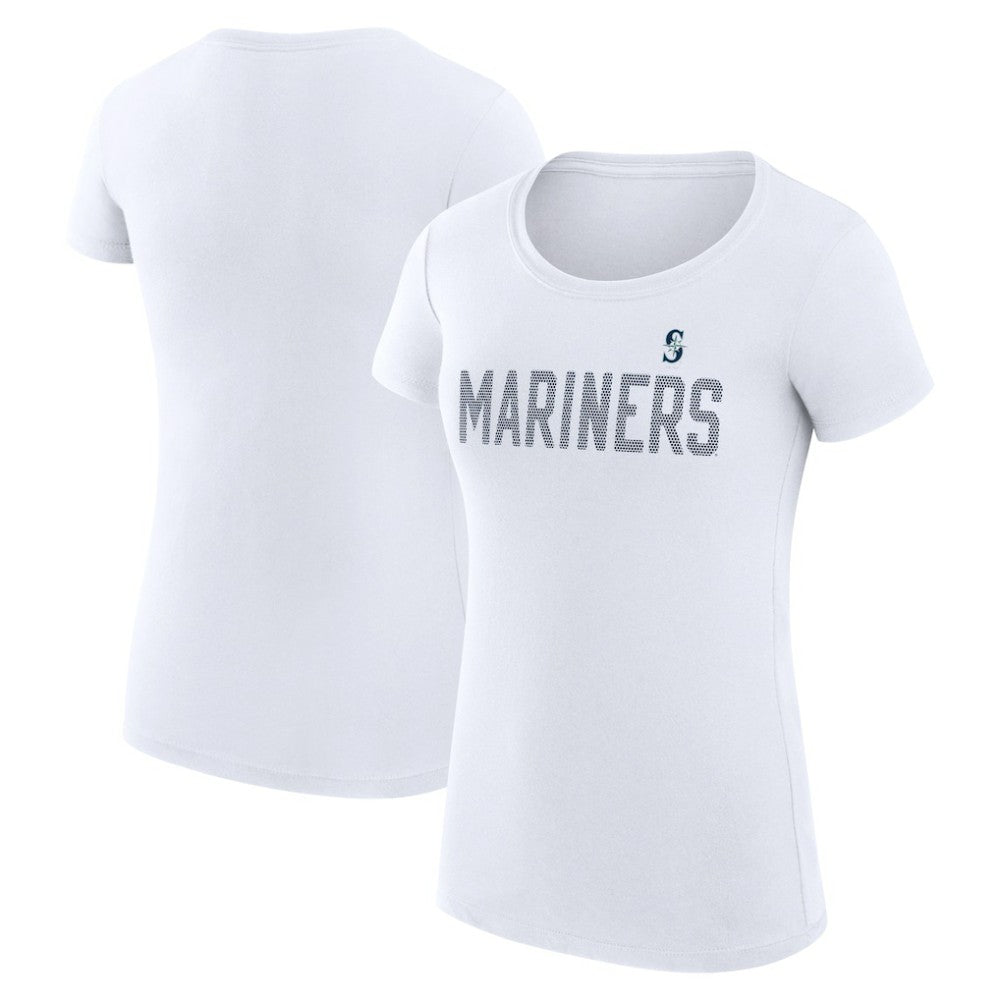 MLB Seattle Mariners G-III 4Her by Carl Banks Women's Super-Slim Fit Lightweight Dot Print T-Shirt