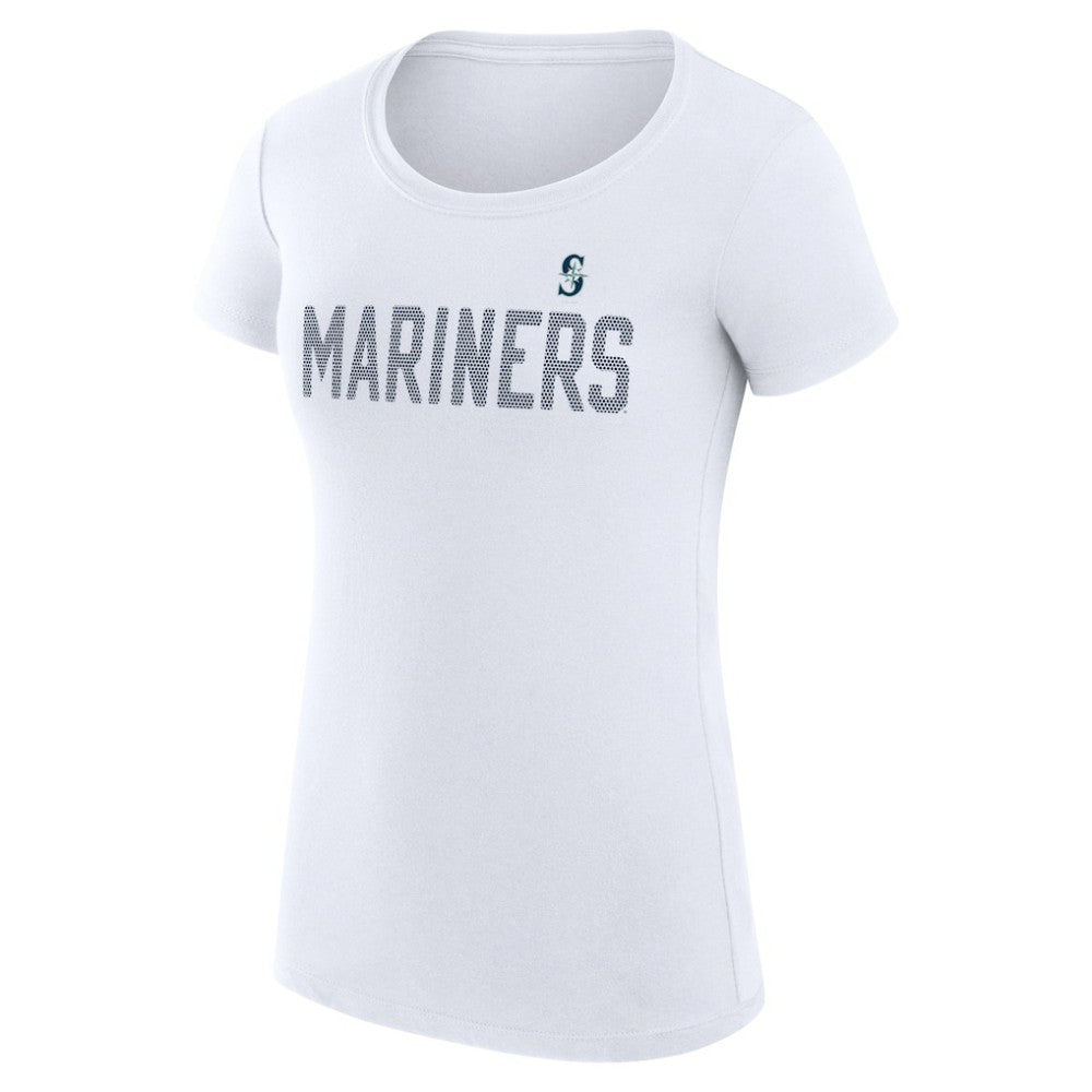 MLB Seattle Mariners G-III 4Her by Carl Banks Women's Super-Slim Fit Lightweight Dot Print T-Shirt