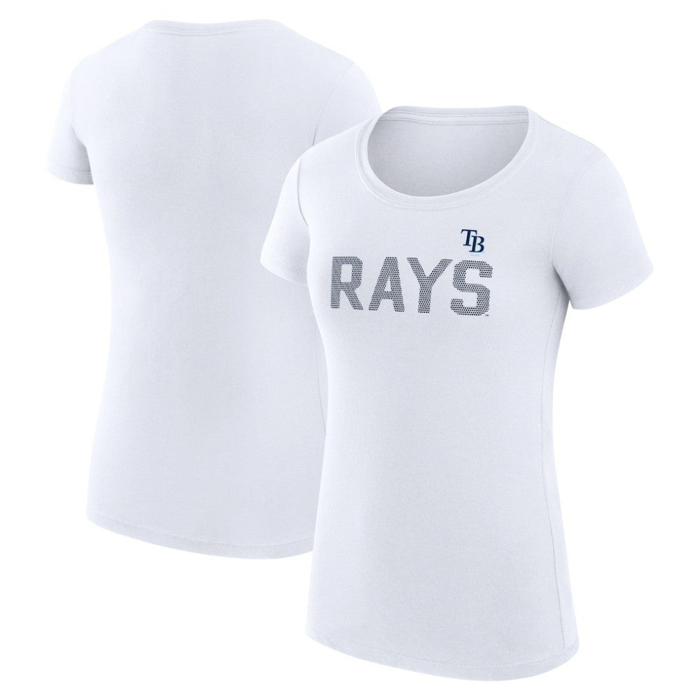 MLB Tampa Bay Rays G-III 4Her by Carl Banks Women's Super-Slim Fit Lightweight Dot Print T-Shirt