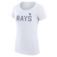 MLB Tampa Bay Rays G-III 4Her by Carl Banks Women's Super-Slim Fit Lightweight Dot Print T-Shirt