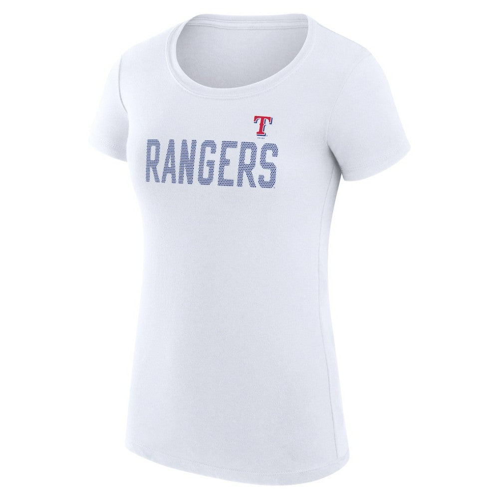 MLB Texas Rangers G-III 4Her by Carl Banks Women's Super-Slim Fit Lightweight Dot Print T-Shirt