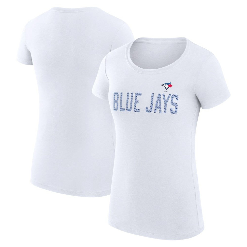 MLB Toronto Blue Jays G-III 4Her by Carl Banks Women's Super-Slim Fit Lightweight Dot Print T-Shirt
