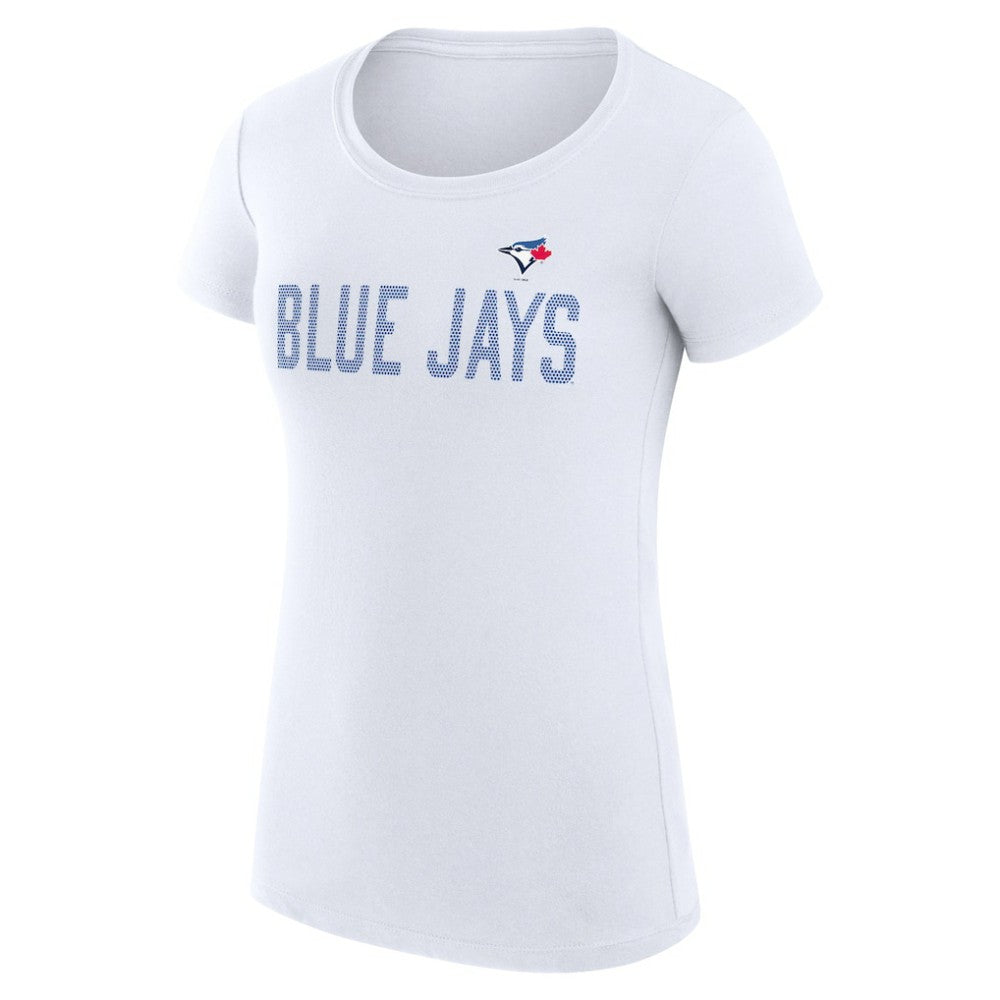 MLB Toronto Blue Jays G-III 4Her by Carl Banks Women's Super-Slim Fit Lightweight Dot Print T-Shirt