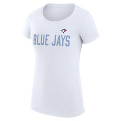 MLB Toronto Blue Jays G-III 4Her by Carl Banks Women's Super-Slim Fit Lightweight Dot Print T-Shirt