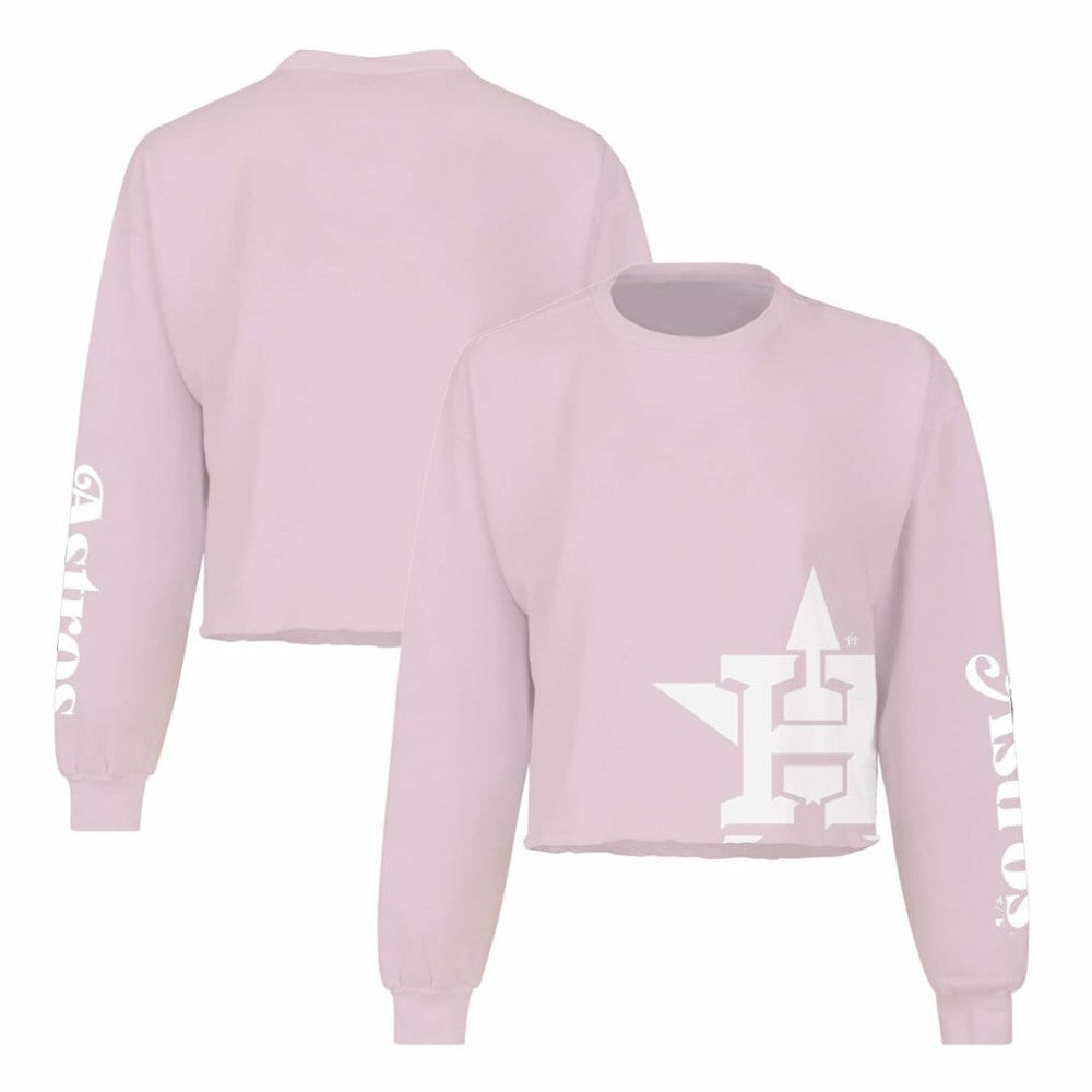 MLB Houston Astros Fanatics Women's Cropped Slouchy Long Sleeve T-Shirt