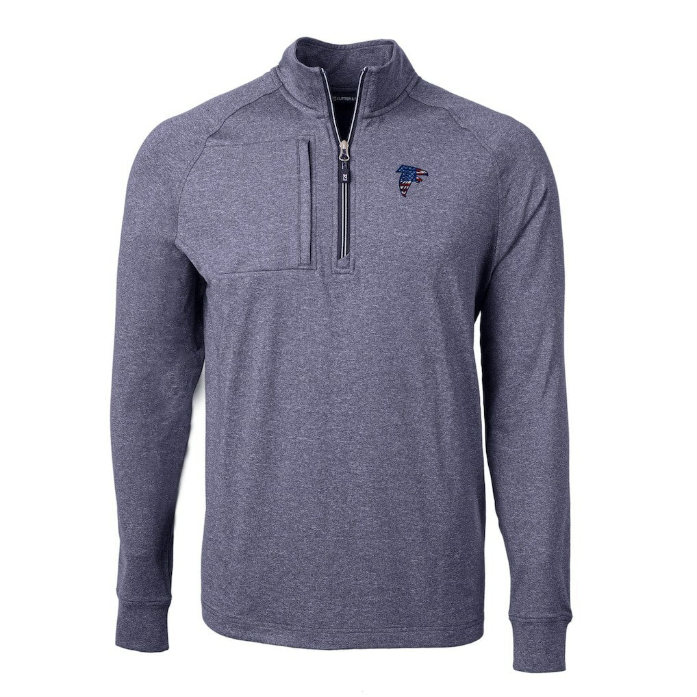 Cutter & Buck Big & Tall Adapt Eco Knit Quarter-Zip Pullover Top - Atlanta Falcons