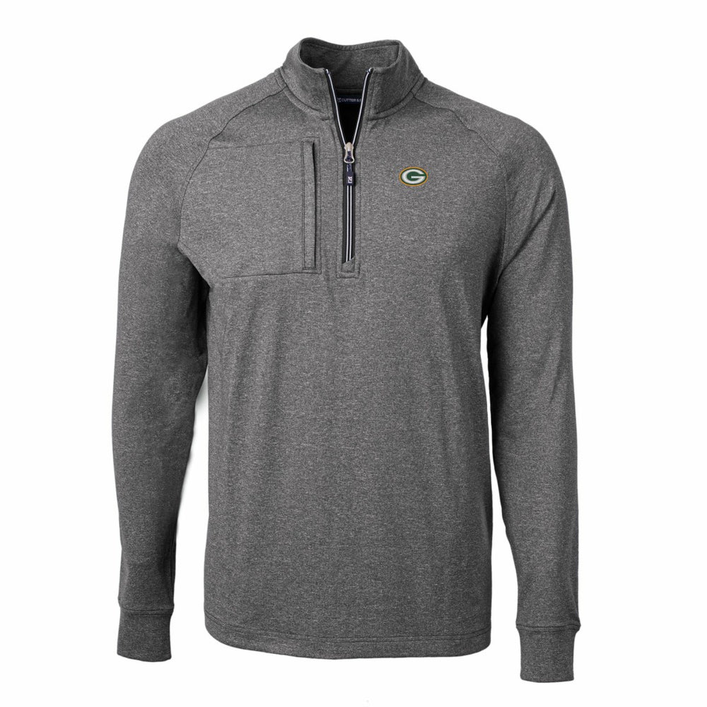 Cutter & Buck Big & Tall Adapt Eco Knit Quarter-Zip Pullover Top - Green Bay Packers