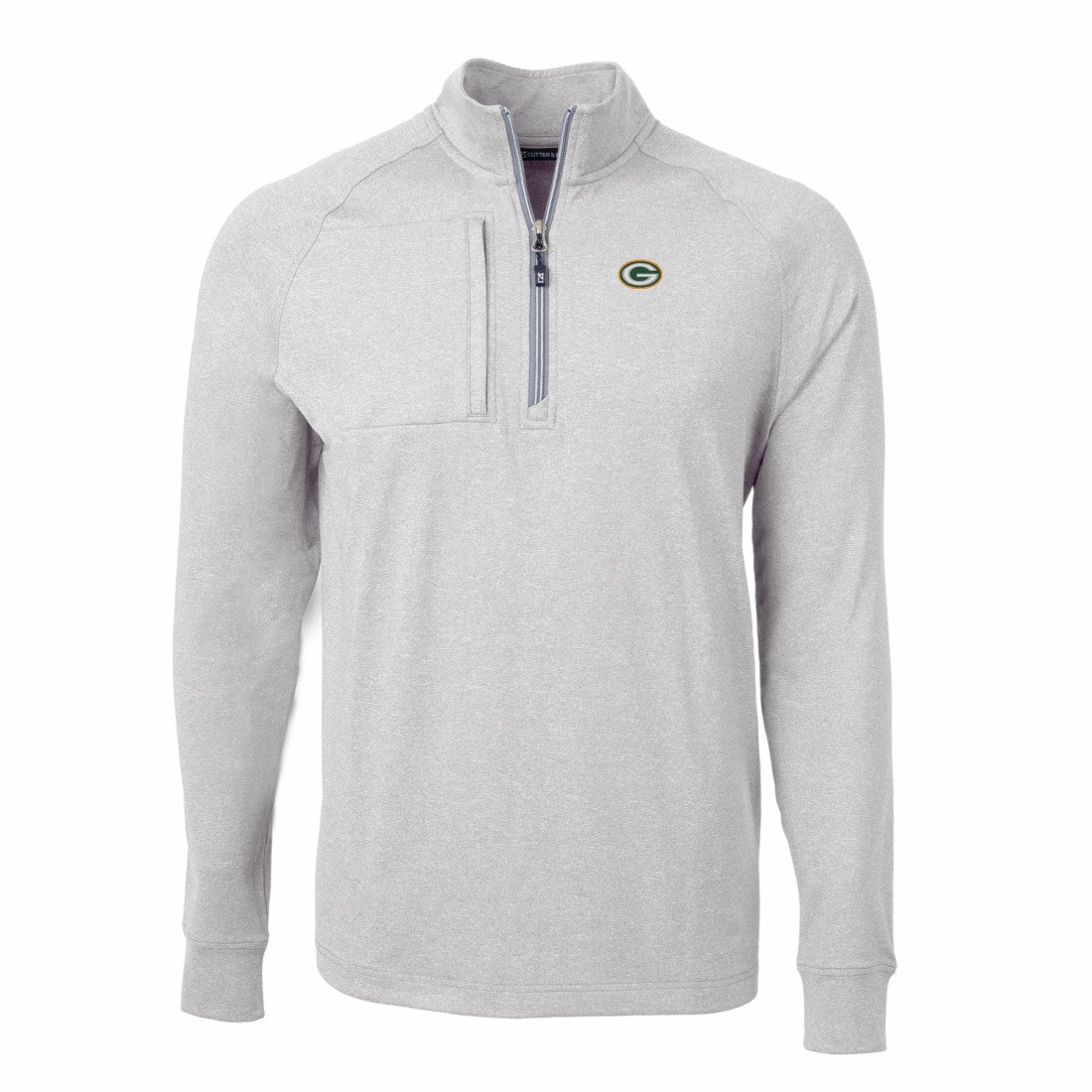 Cutter & Buck Big & Tall Adapt Eco Knit Quarter-Zip Pullover Top - Green Bay Packers