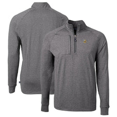 Cutter & Buck Big & Tall Adapt Eco Knit Quarter-Zip Pullover Top - Minnesota Vikings