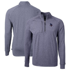 Cutter & Buck Big & Tall Adapt Eco Knit Quarter-Zip Pullover Top - Minnesota Vikings