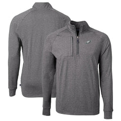 Cutter & Buck Big & Tall Adapt Eco Knit Quarter-Zip Pullover Top - Philadelphia Eagles