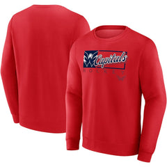 NHL Red Washington Capitals Fanatics Focus Fleece Pullover Sweatshirt