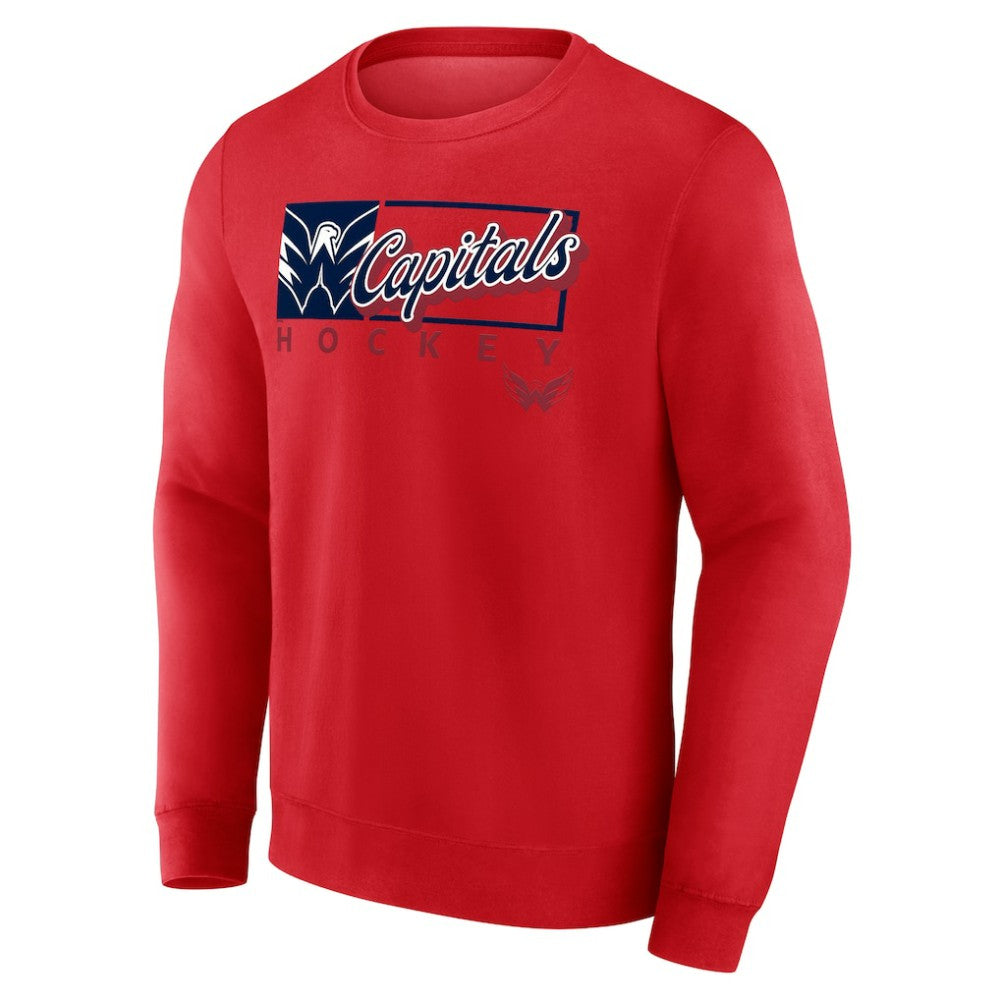 NHL Red Washington Capitals Fanatics Focus Fleece Pullover Sweatshirt