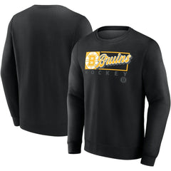 NHL Black Boston Bruins Fanatics Focus Fleece Pullover Sweatshirt