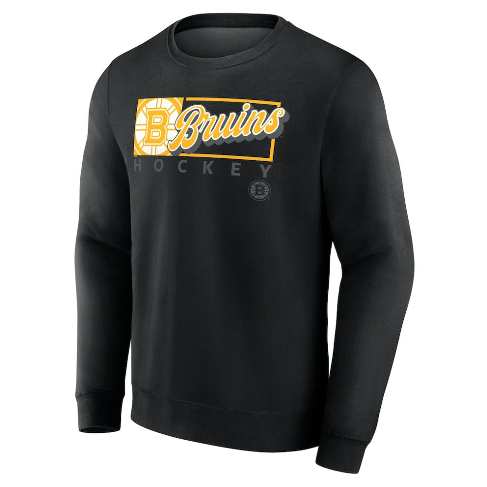 NHL Black Boston Bruins Fanatics Focus Fleece Pullover Sweatshirt