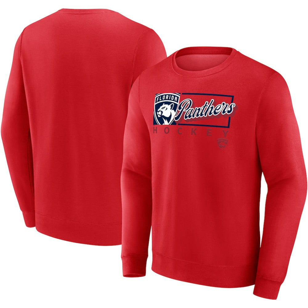 NHL Red Florida Panthers Fanatics Focus Fleece Pullover Sweatshirt