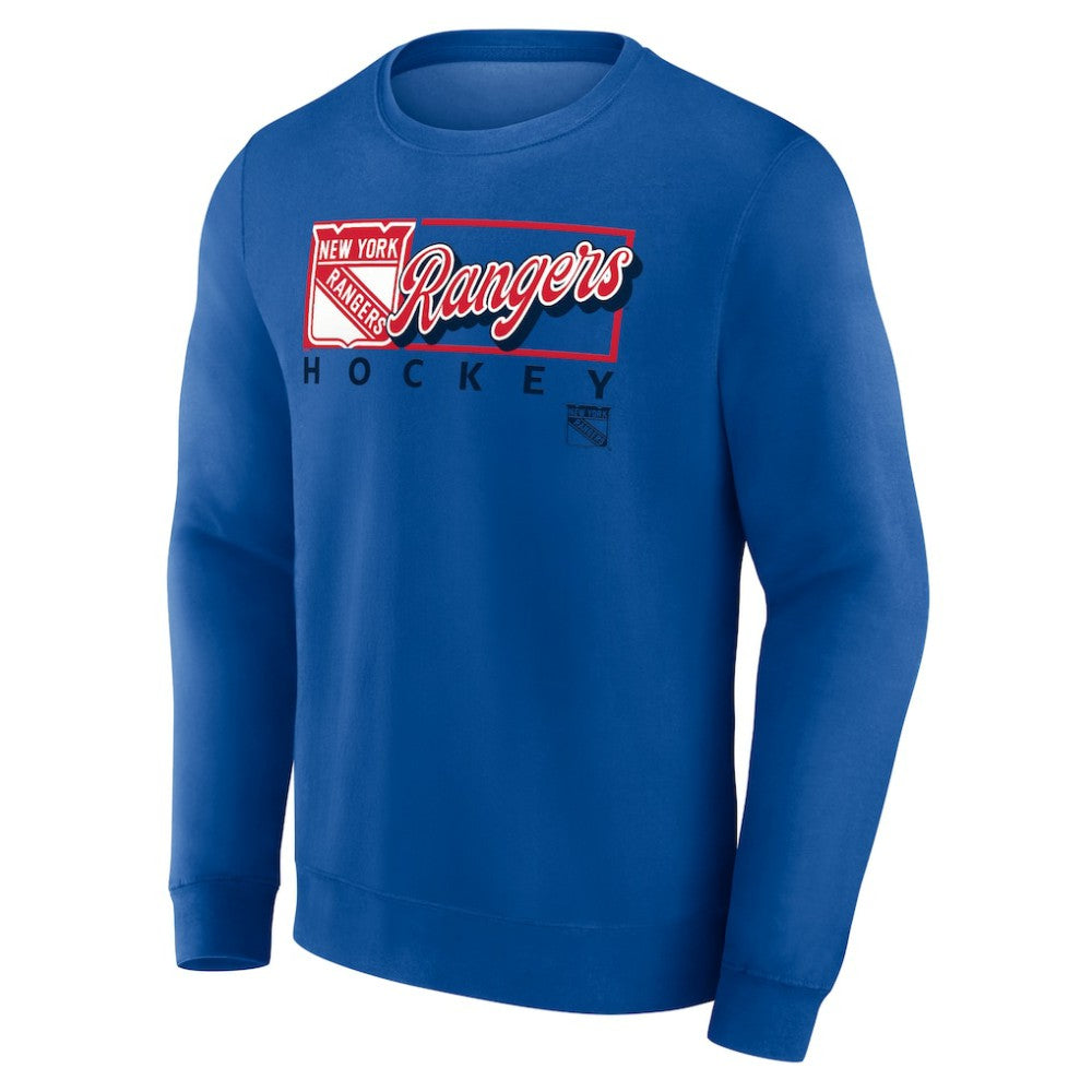 NHL Royal New York Rangers Fanatics Focus Fleece Pullover Sweatshirt