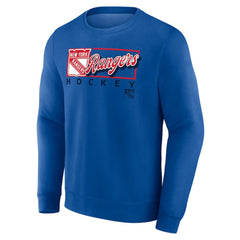 NHL Royal New York Rangers Fanatics Focus Fleece Pullover Sweatshirt