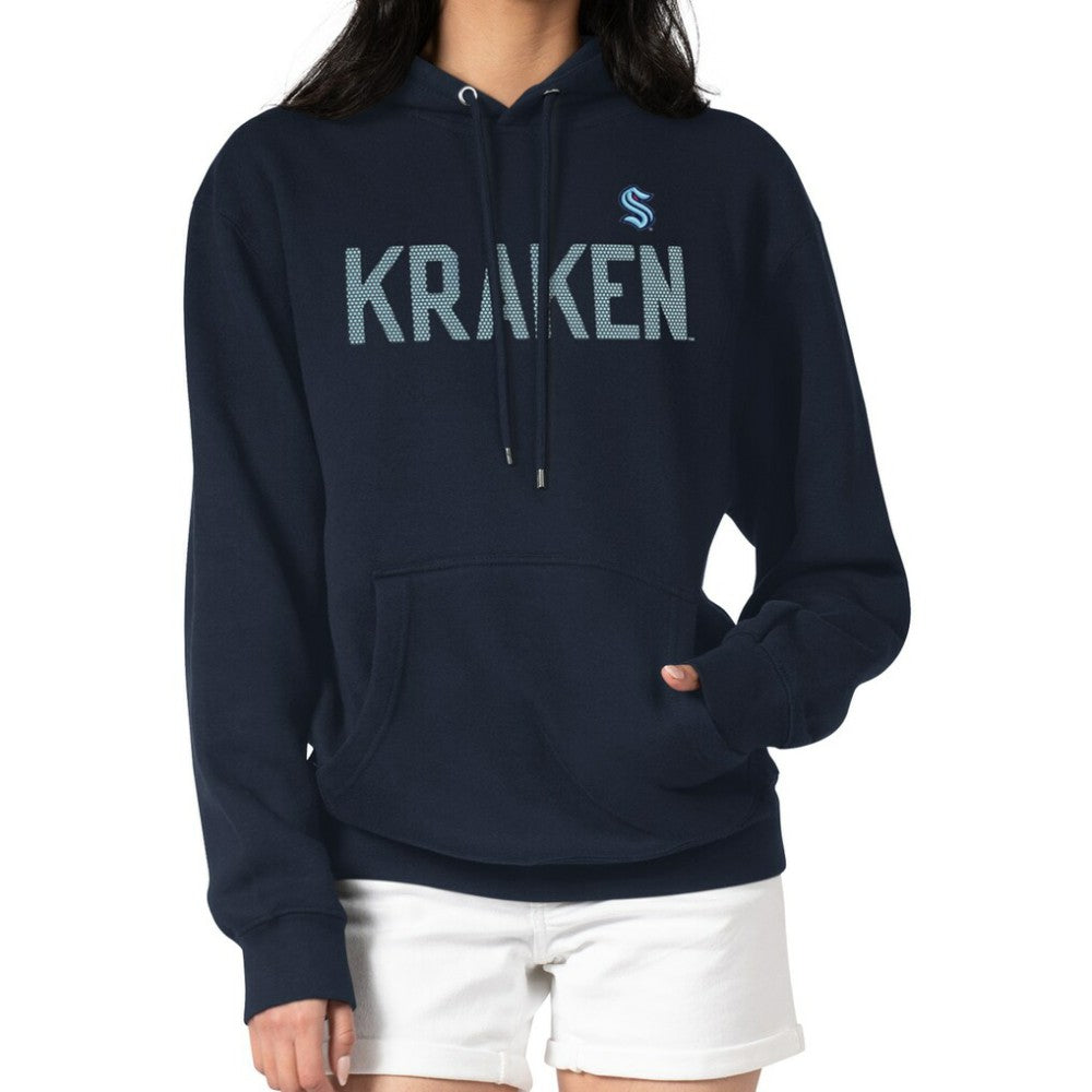 NHL Navy Seattle Kraken G-III 4Her by Carl Banks Women's Dot Print Pullover Hoodie