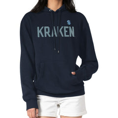 NHL Navy Seattle Kraken G-III 4Her by Carl Banks Women's Dot Print Pullover Hoodie