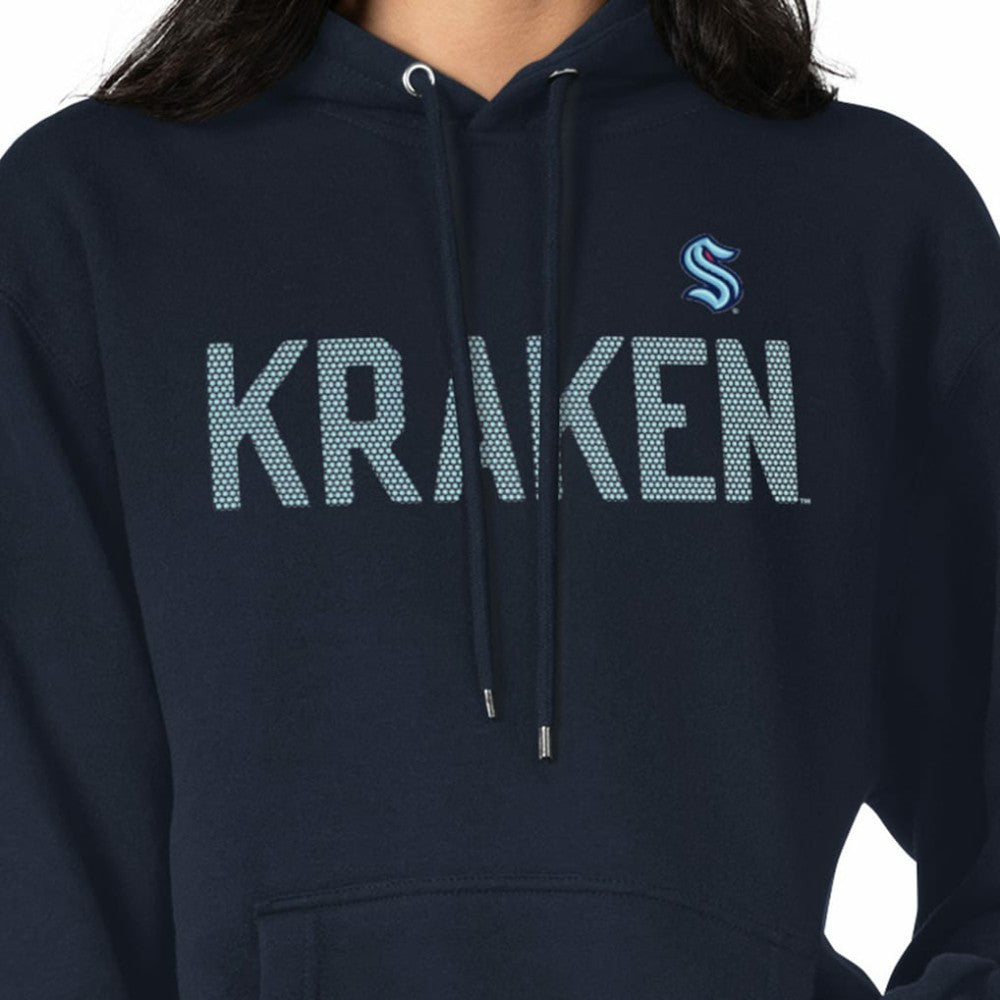 NHL Navy Seattle Kraken G-III 4Her by Carl Banks Women's Dot Print Pullover Hoodie