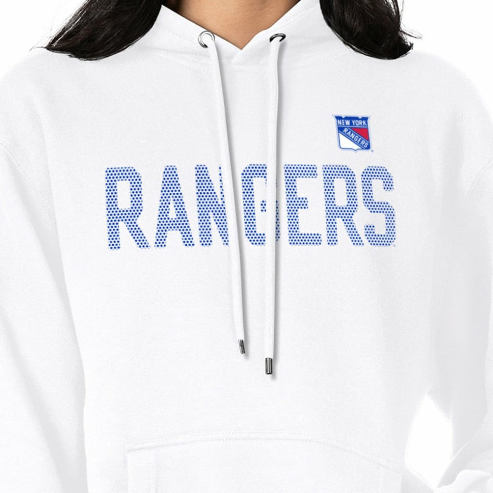 NHL White New York Rangers G-III 4Her by Carl Banks Women's Dot Print Pullover Hoodie