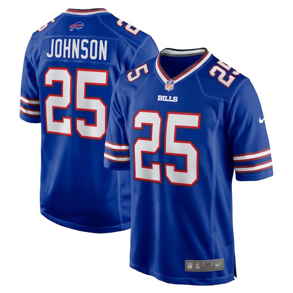 Ty Johnson  Team Game Jersey - Buffalo Bills