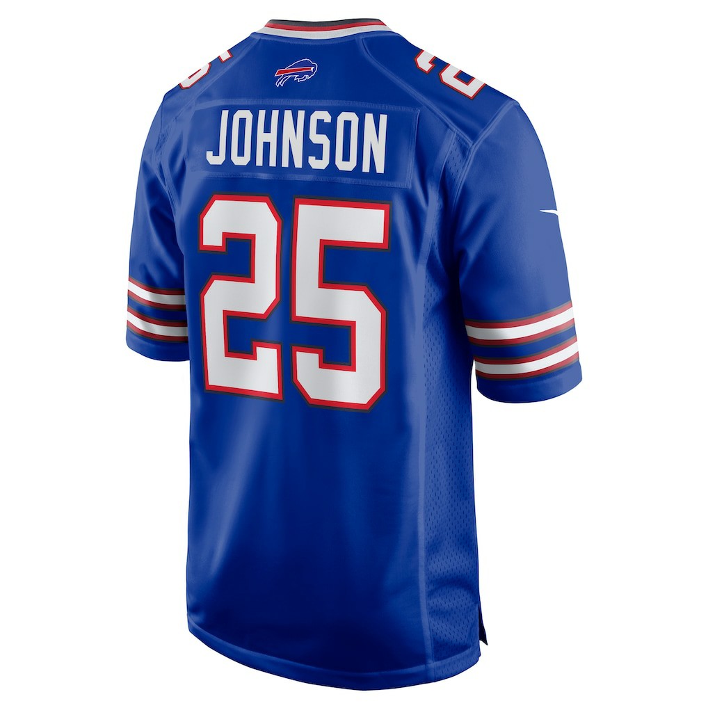 Ty Johnson  Team Game Jersey - Buffalo Bills