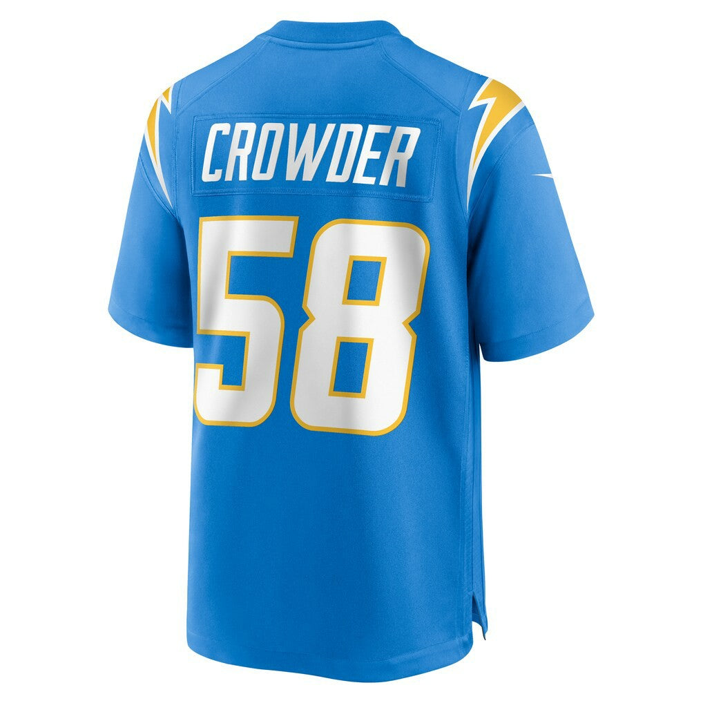 Tae Crowder  Team Game Jersey - Los Angeles Chargers