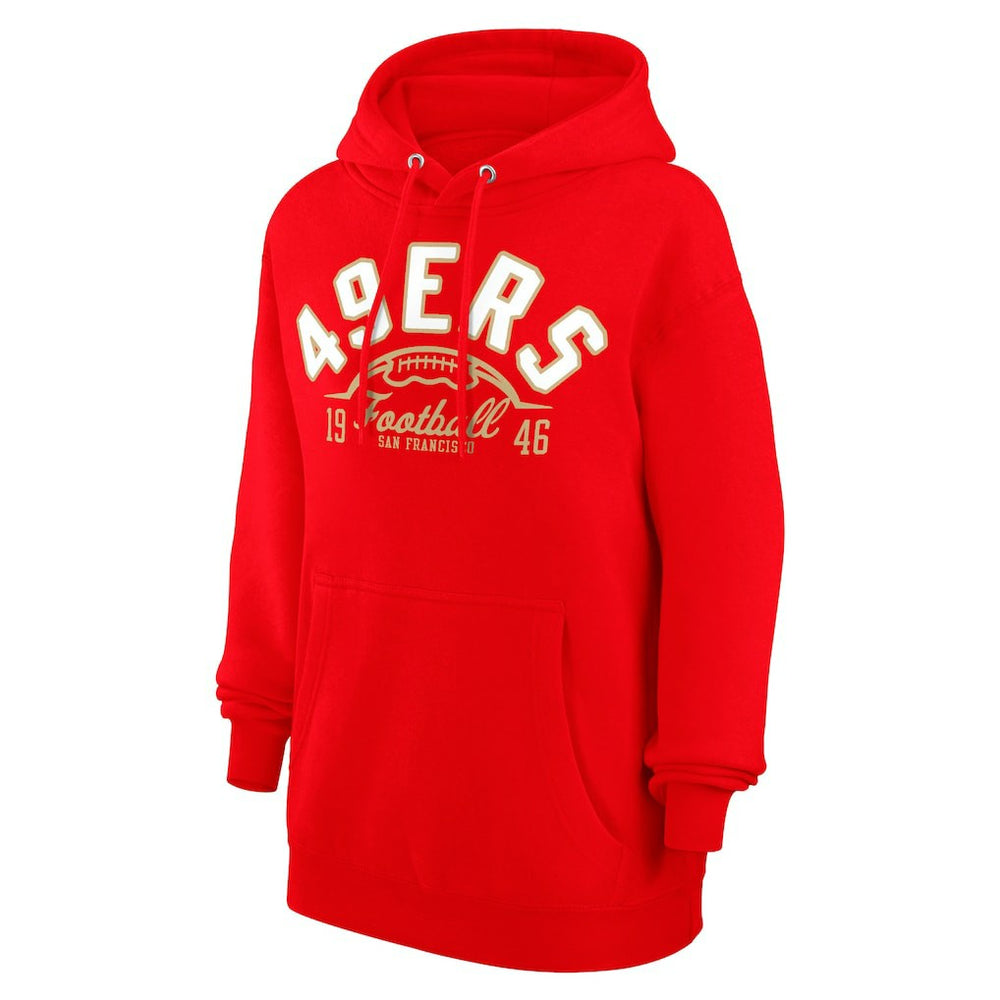 Starter Unisex Half Ball Team Fleece Pullover Hoodie - San Francisco 49ers