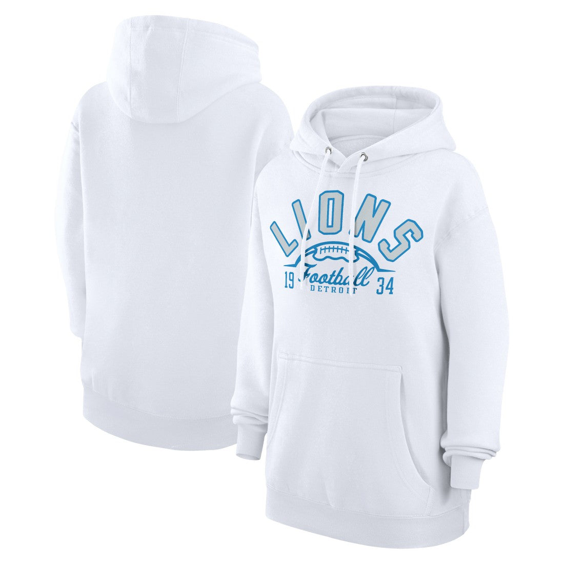 Starter Unisex Half Ball Team Fleece Pullover Hoodie - Detroit Lions