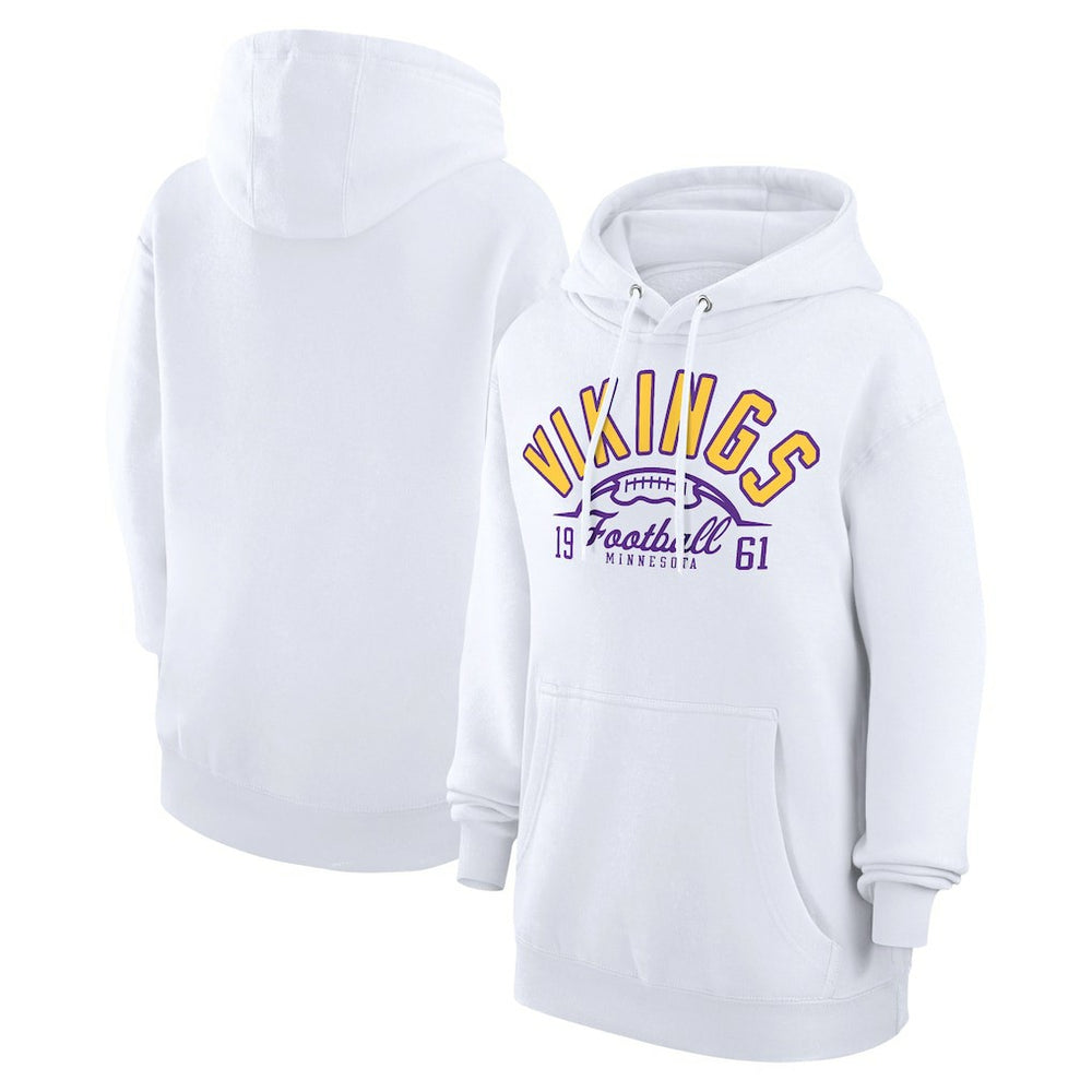 Starter Unisex Half Ball Team Fleece Pullover Hoodie - Minnesota Vikings