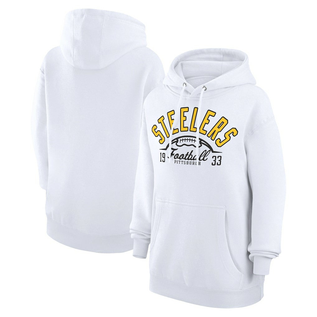 Starter Unisex Half Ball Team Fleece Pullover Hoodie - Pittsburgh Steelers