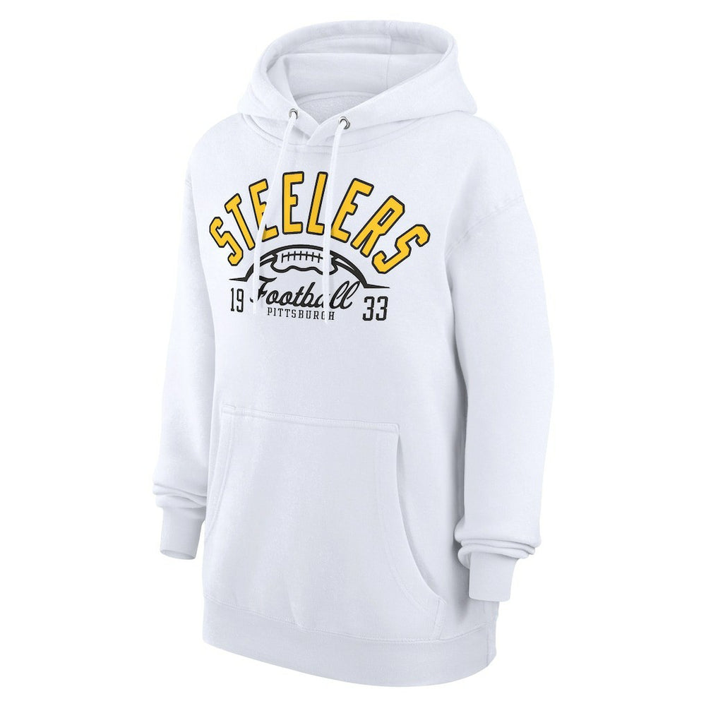 Starter Unisex Half Ball Team Fleece Pullover Hoodie - Pittsburgh Steelers