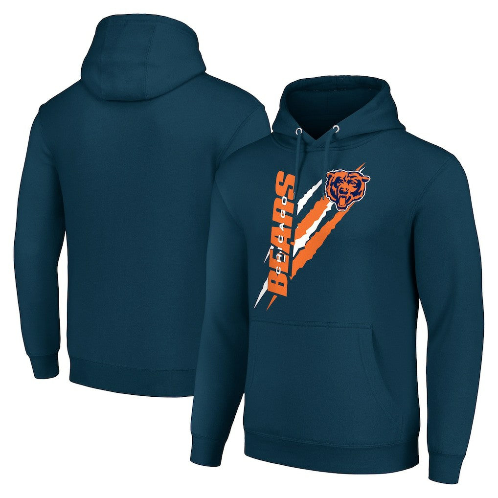 Starter Unisex Color Scratch Fleece Pullover Hoodie - Chicago Bears