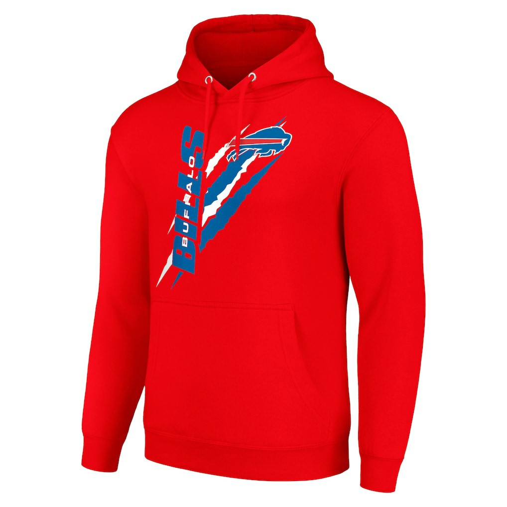 Starter Unisex Color Scratch Fleece Pullover Hoodie - Buffalo Bills